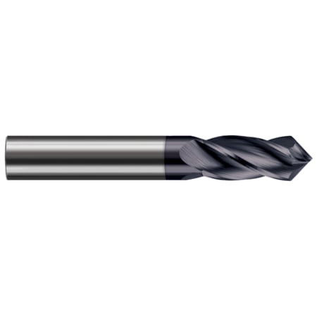 HARVEY TOOL Drill/End Mill - Helical Tip - 4 Flute, 0.2500" (1/4), Included Angle: 120 Degrees 865416-C6